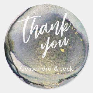 Adesivo Dourada mão casual de Abstrato de Arte Líquida Ace