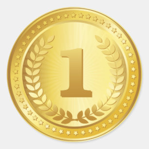 Adesivo Dourada medalha 1rua ganhadora