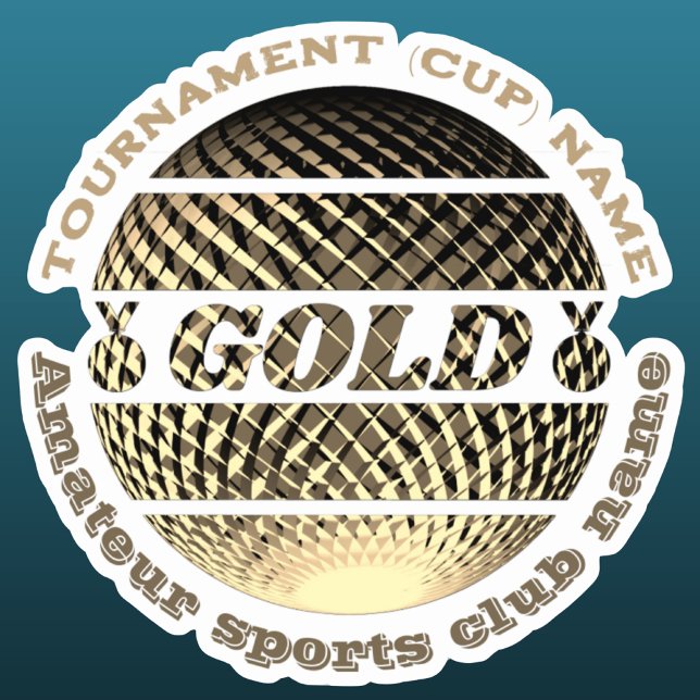 Adesivo Dourada medalha vencedora do primeiro lugar (Criador carregado)