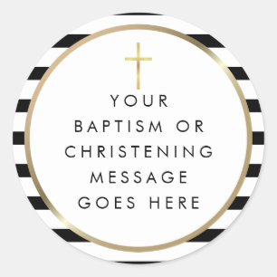 Adesivo Dourada Mensagem de Natal do Baptism Cross Chic St