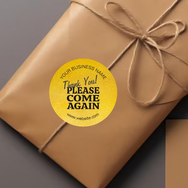 Adesivo Dourada Vintage inspirada Obrigado (Criador carregado)