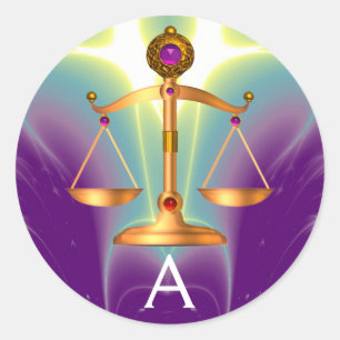 Adesivo Douradas ESCALAS JURÍDICAS COM PEDRAS GEM MONOGRA