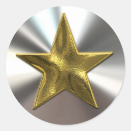 Adesivo Douradas Estrelas e Vinhetas Prateadas