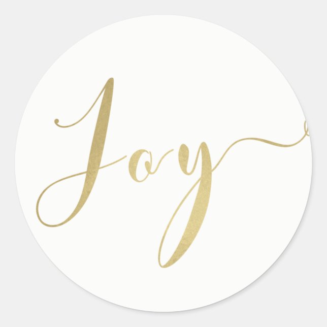 Adesivo Dourado Anos novos de Férias de JOY Personalizados (Frente)
