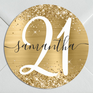 Adesivo Dourado Brilhante Metálico Personalizado 21