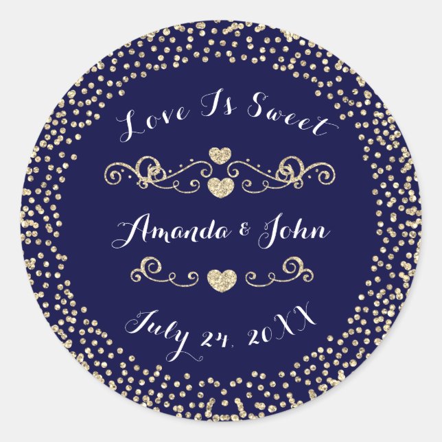 Adesivo Dourado brilho do Marinho Salve a data em que o am (Frente)