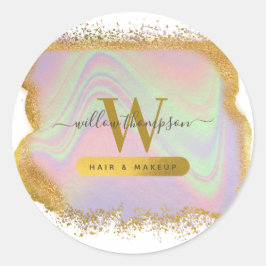 Adesivo Dourado brilho holográfico Cabelo moderno e maquia