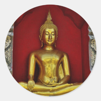 Adesivo Dourado Buda Sticker