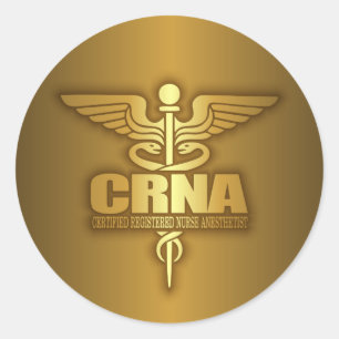Adesivo Dourado Caduceus (CRNA)