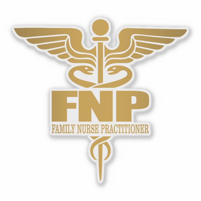 Adesivo Dourado Caduceus (FNP) (Frente)