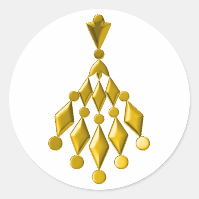 Adesivo Dourado candelabro (Frente)