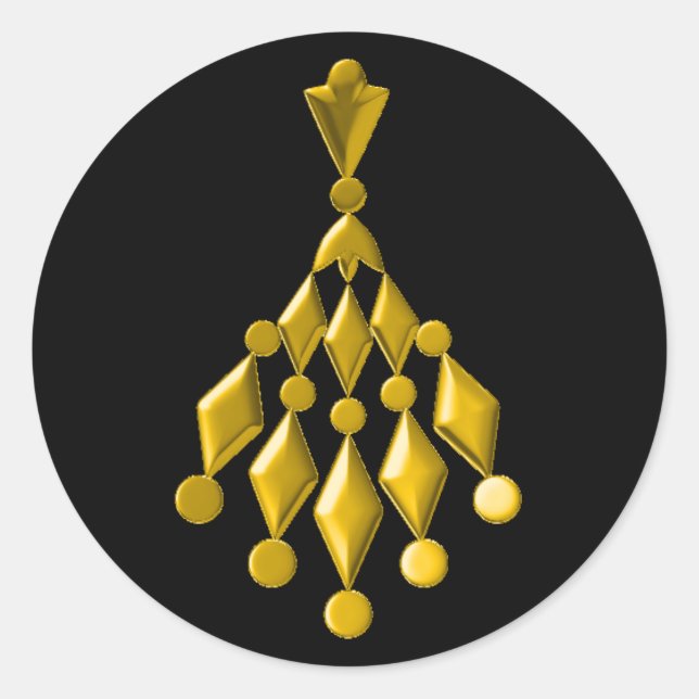 Adesivo Dourado candelabro (Frente)