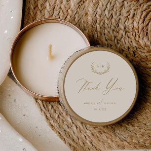 Adesivo Dourado Casamento com o Sticker do Favor do Creme 