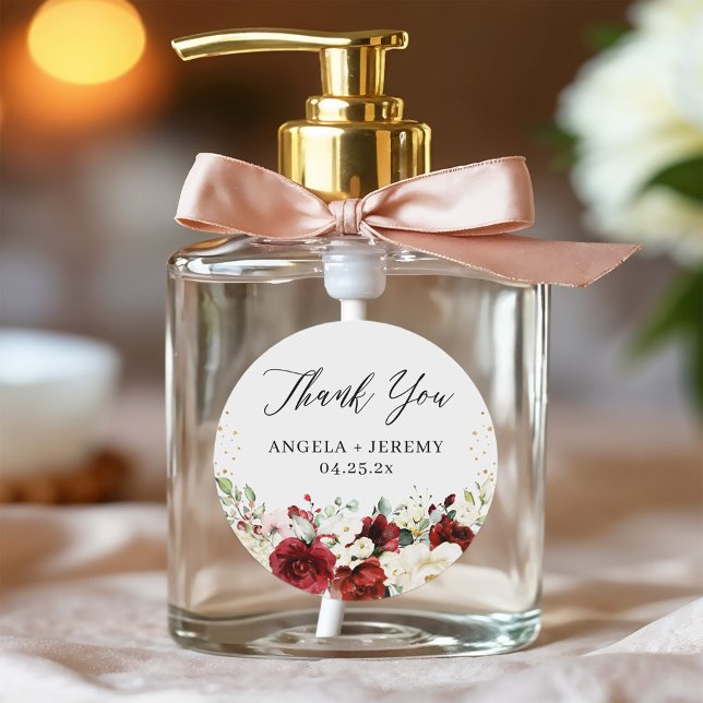 Adesivo Dourado Casamento de Confetti Vermelho Branco Flor (Criador carregado)