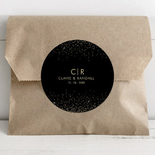 Adesivo Dourado Casamento elegante Glitter