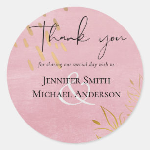 Adesivo Dourado Casamento Pink-Dusty