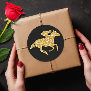 Adesivo Dourado Cavalo de Aranha do Lixo Negro