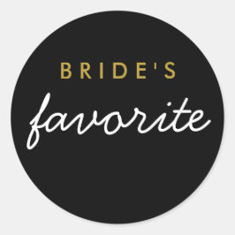 Adesivo Dourado-colante favorito da noiva personalizada