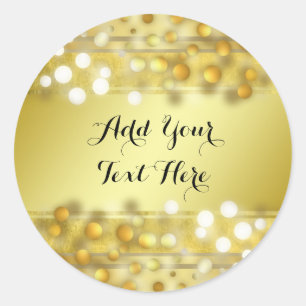 Adesivo Dourado Confetti Glitter Foil Faux Personalizar Cl