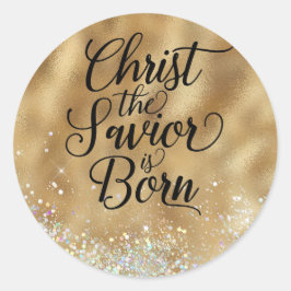 Adesivo Dourado Cristo do Natal Cristão Salvador