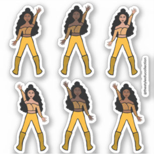 Adesivo Dourado Dancer de Faísca