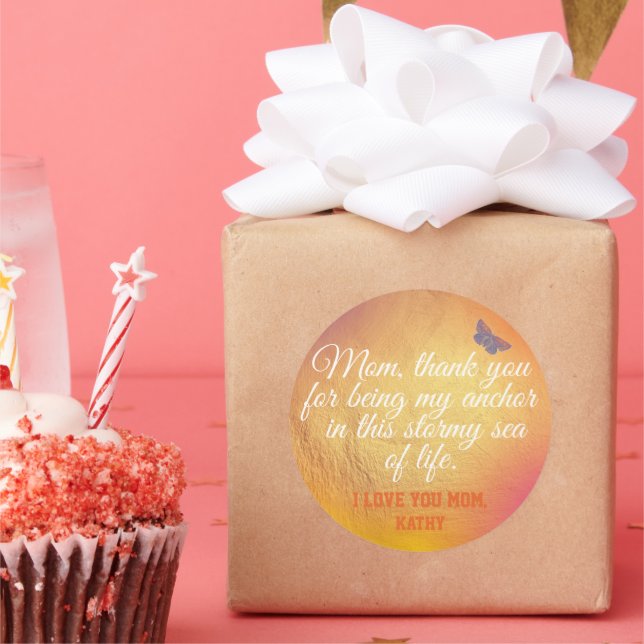 Adesivo Dourado Dia de as mães Moderno Único e Único de Co (Festa)