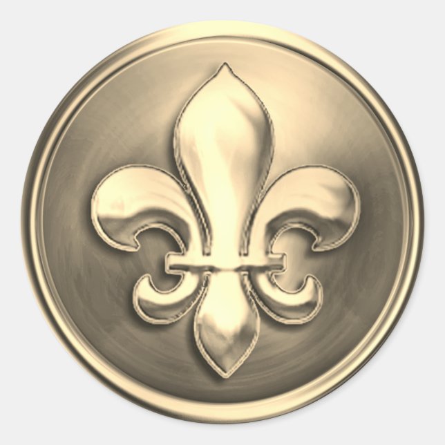 Adesivo Dourado e Fleur de Lis Emboscada (Frente)