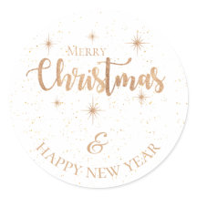 Dourado e minimalista Natal e Feliz ano novo