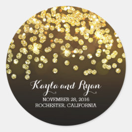 Adesivo Dourado e Preto - Casamento Glitter de Ouros