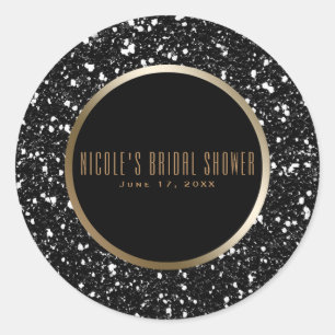 Adesivo Dourado e Preto Fim do Casamento Elegante do Glam 
