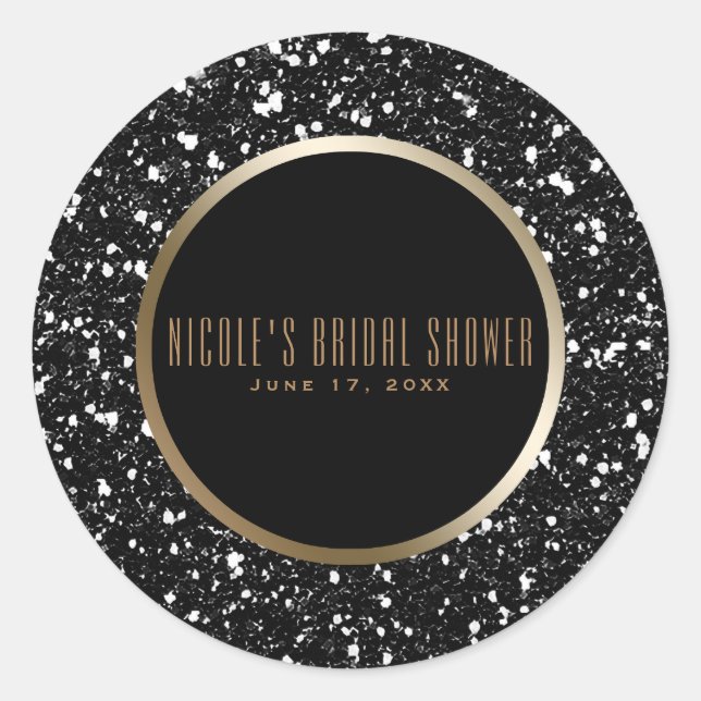 Adesivo Dourado e Preto Fim do Casamento Elegante do Glam  (Frente)