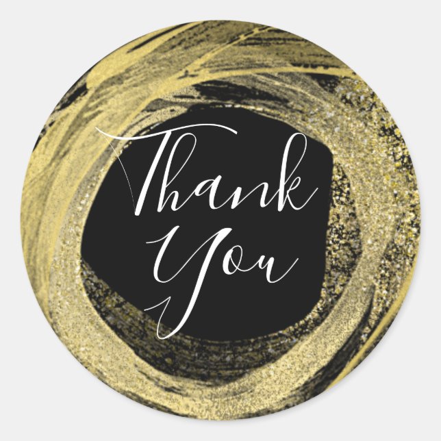 Adesivo Dourado e Preto Partido do Vidro de Pinta Moderna  (Frente)