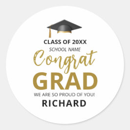 Adesivo Dourado e preto | Presente Personalizado para Form