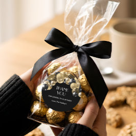 Adesivo Dourado Elegante Obrigado