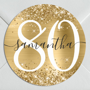 Adesivo Dourado Espelhado Falso Personalizado 80