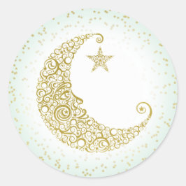 Adesivo Dourado Estrela Brilhante Lua Mint