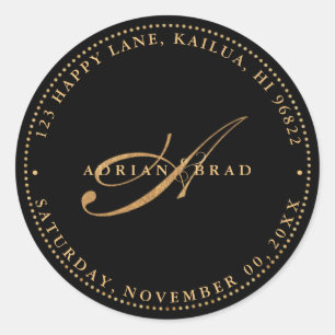 Adesivo Dourado Falso do Script do PixDezines A-Z