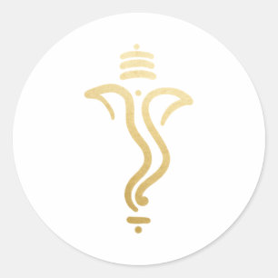 Adesivo Dourado Festivo Ganesh/ Deus Índio