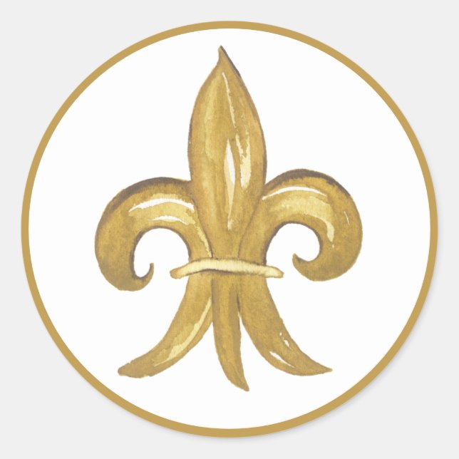 Adesivo Dourado Fleur de lis (Frente)