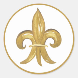 Adesivo Dourado Fleur de lis
