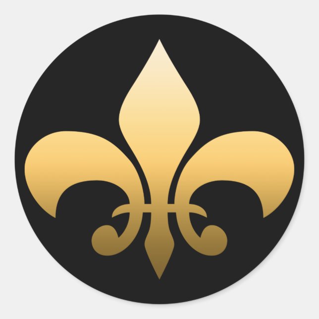Adesivo Dourado Fleur de Lis (Frente)