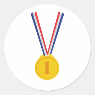 Adesivo Dourado ganhador de medalhas