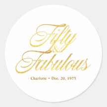 Dourado Glitter 50 e Fabuloso 50º Aniversário Mode