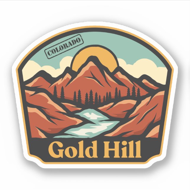 Adesivo Dourado Hill, Colorado Sticker (Frente)