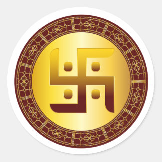 Adesivo Dourado Hindu Swastik Diwali