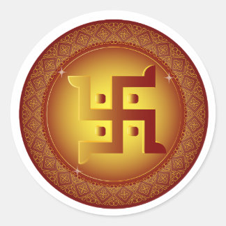 Adesivo Dourado Hindu Swastik Diwali