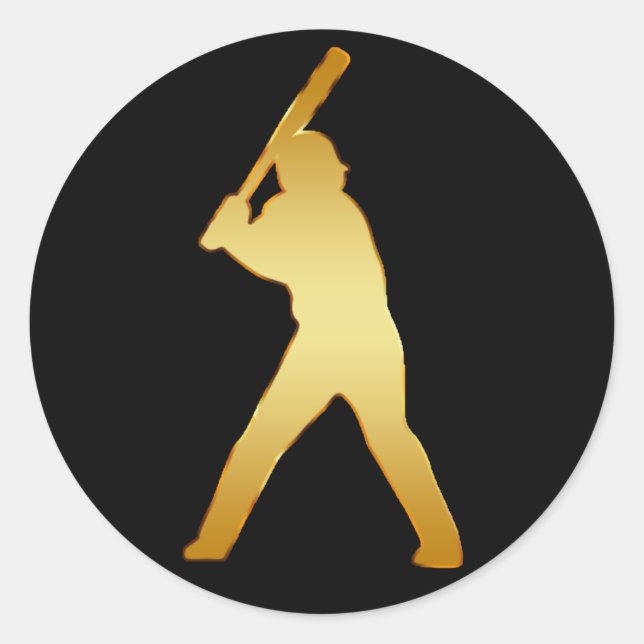 ADESIVO DOURADO JOGADOR BASEBALL (Frente)