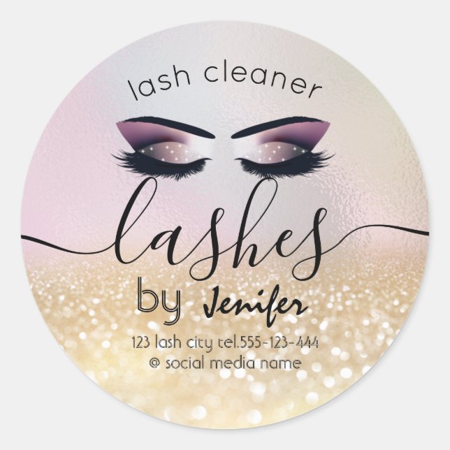 Adesivo Dourado limpador de lash com extensão da lash da g (Frente)