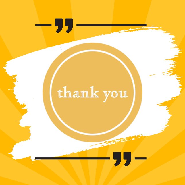 Adesivo Dourado Limpo Obrigado, colante clássico redondo (Criador carregado)