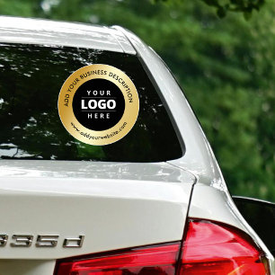 Adesivo Dourado Logotipo preto para empresas Website Carro